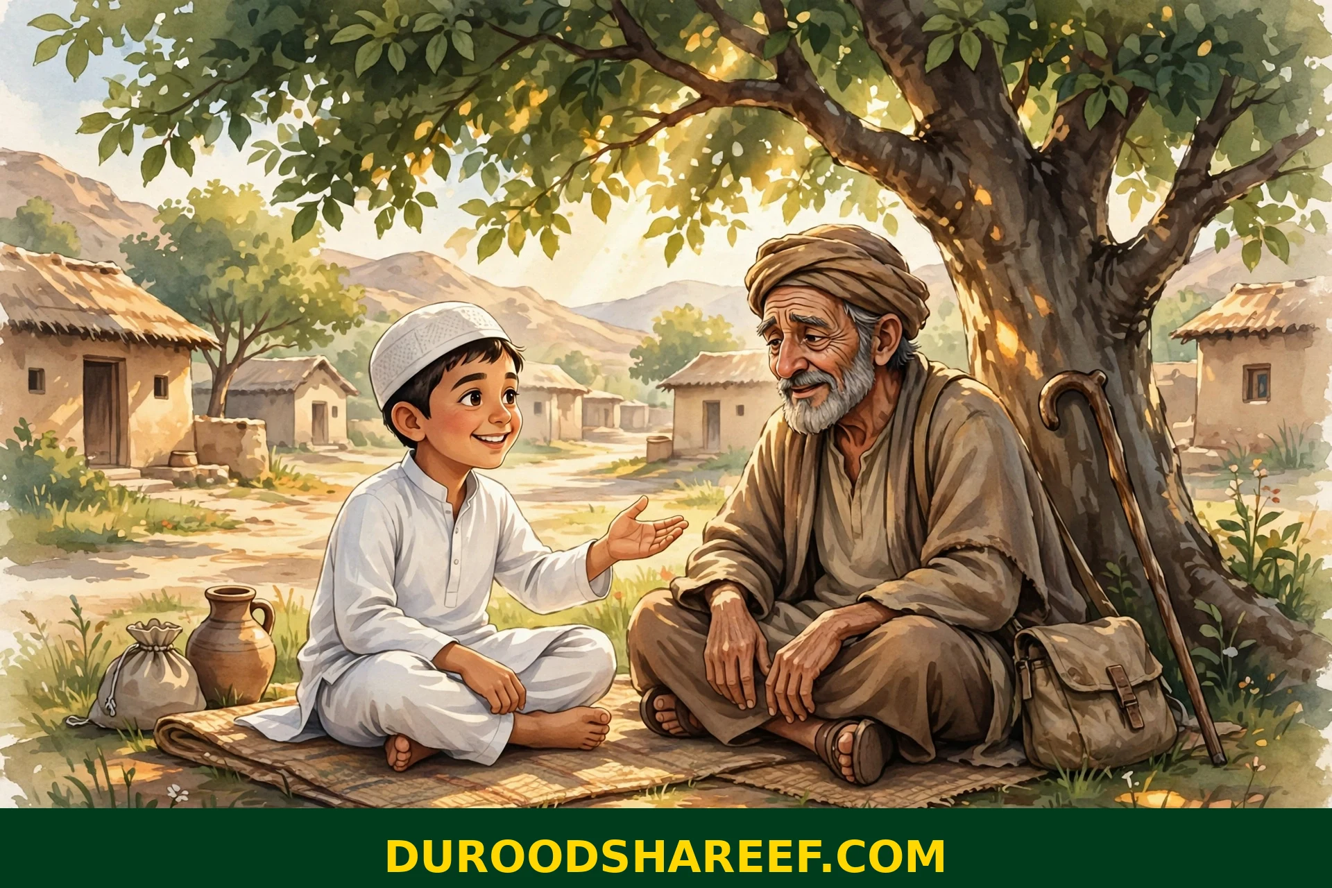 درخت کے سائے میں جگہ دینے والا بچہ: ایثار و سخاوت کا دل چھو لینے والا سبق